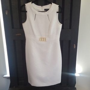 White Tahari Shift Dress 6 NWT